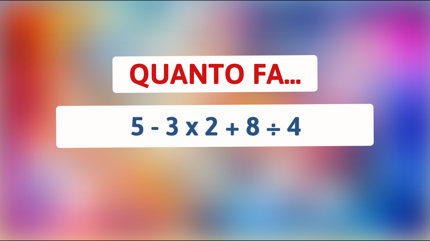 Scopri il segreto della risposta che solo il 5% delle persone azzecca! Sei tra i pochi eletti?"