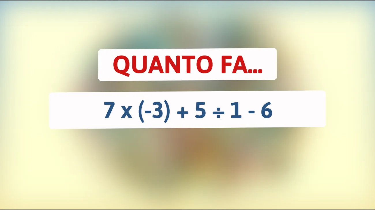 Scopri se sei un genio matematico risolvendo questo semplice ma ingannevole enigma! Sei pronto per la sfida?"