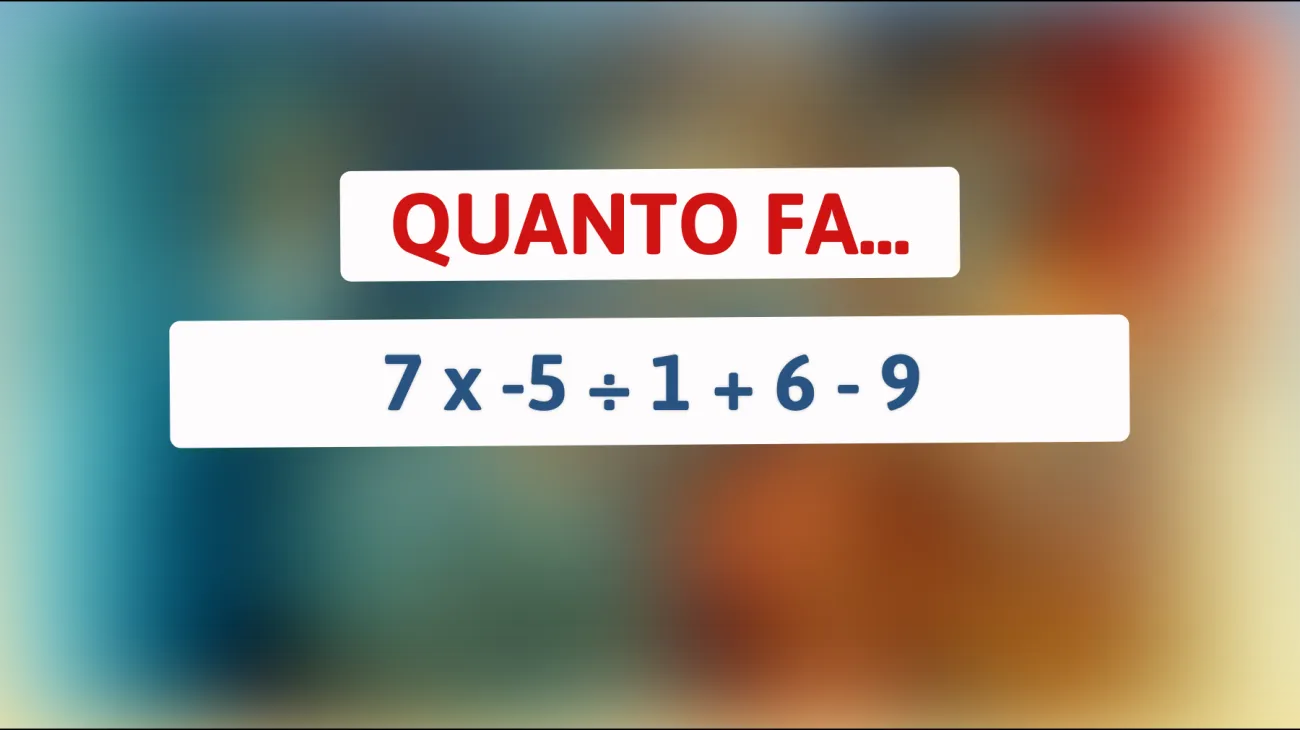 Sfida la tua intelligenza: Riesci a risolvere questo indovinello matematico che sta mettendo in crisi il web?"