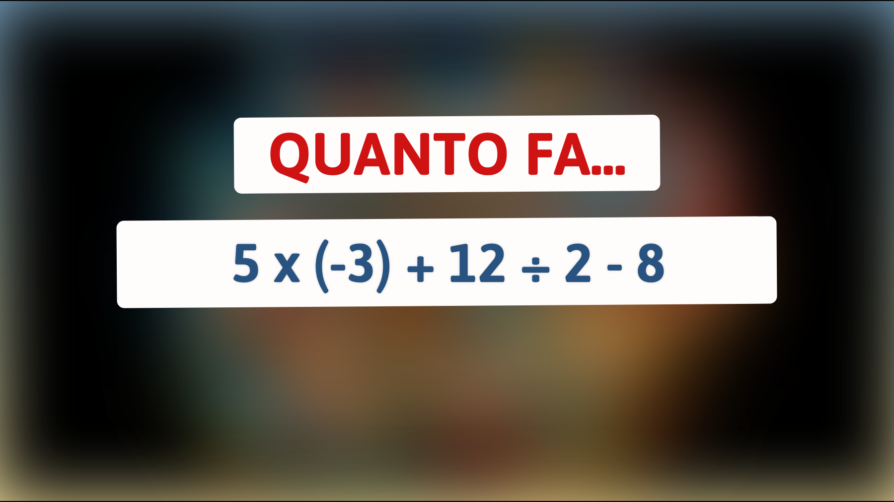 Solo le menti più geniali possono risolvere questo indovinello matematico in meno di un minuto! Accetti la sfida?"