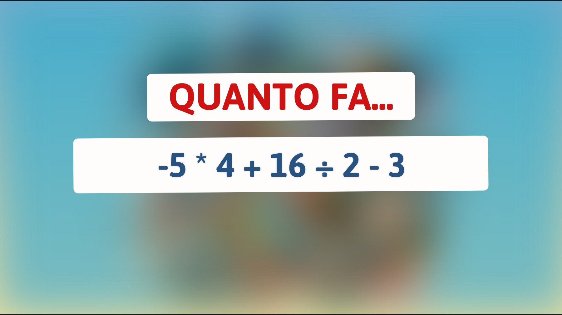 Solo una mente brillante può risolvere questo enigma matematico: metti alla prova il tuo QI con questa semplice operazione!"